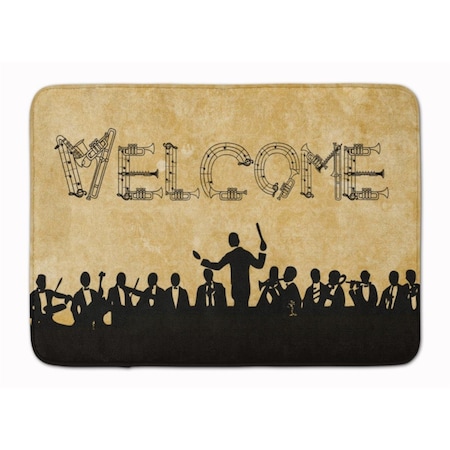 Carolines Treasures Welcome Symphony Machine Washable Memory Foam Mat SB3071RUG